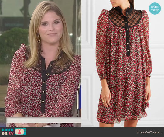 Philosophy di Lorenzo Serafini Lace-Paneled Mini Dress worn by Jenna Bush Hager on Today