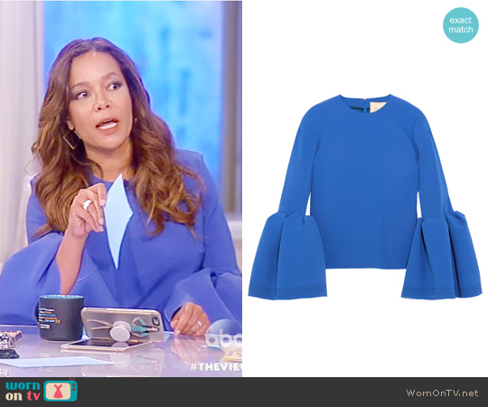 Roksanda Truffaut crepe top worn by Sunny Hostin on The View