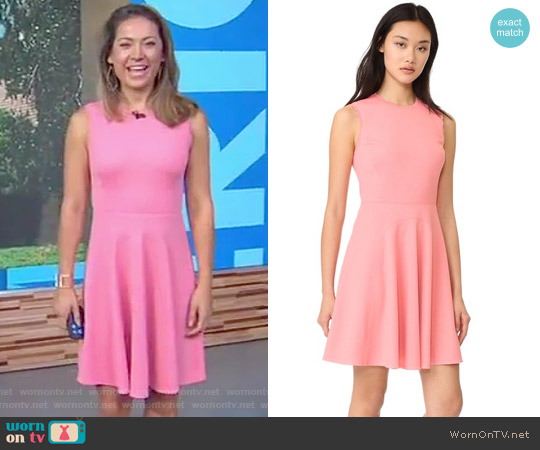 Rebecca Taylor Sleeveless Textured Dress worn by Ginger Zee on Good Morning America
