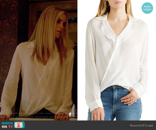 LAgence Rita Blouse in Mulberry worn by Rebekah (Claire Holt) on The Originals