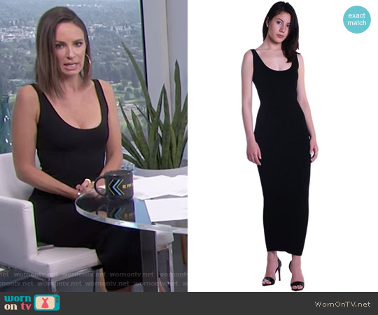 Ronny Kobo Zora Maxi Dress in Black worn by Catt Sadler on E! News