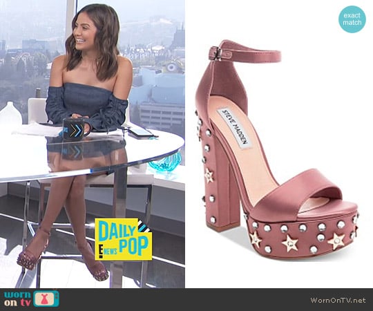 Steve Madden Glory Two-Piece Platform Sandals worn by Erin Lim on E! News