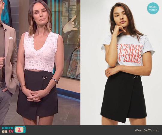 Topshop Ball & Bar Wrap Mini Skirt worn by Catt Sadler on E! News