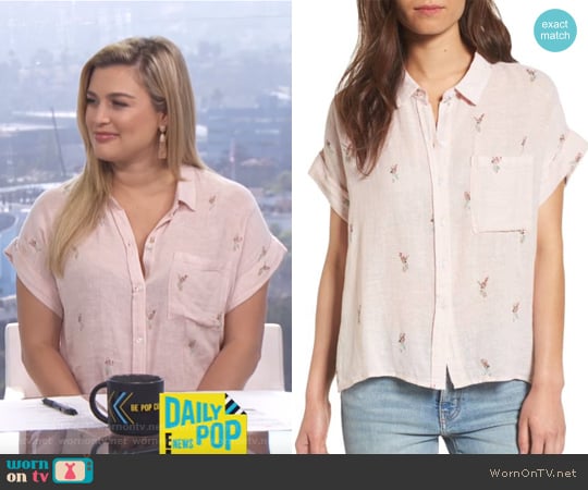 RAILS Whitney Print Shirt worn by Carissa Loethen Culiner on E! News