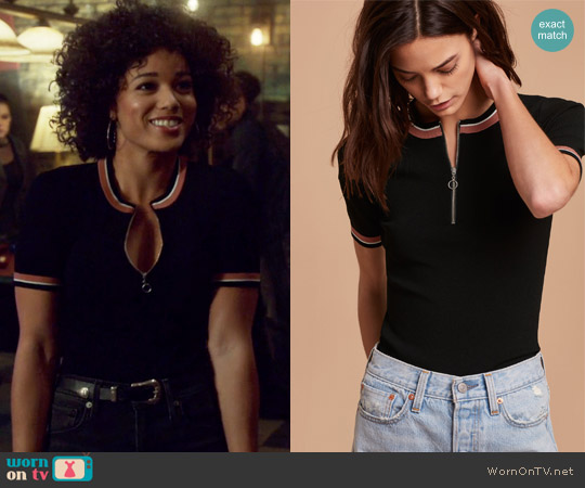 Wilfred Free Hyun Knit Top worn by Maia Roberts (Alisha Wainwright ) on Shadowhunters