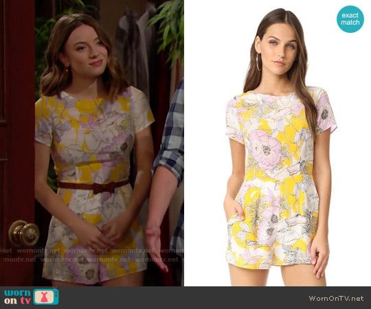 Yumi Kim Carpe Diem Romper in Bora Bora Yellow worn by Coco Spectra (Courtney Grosbeck) on The Bold and the Beautiful