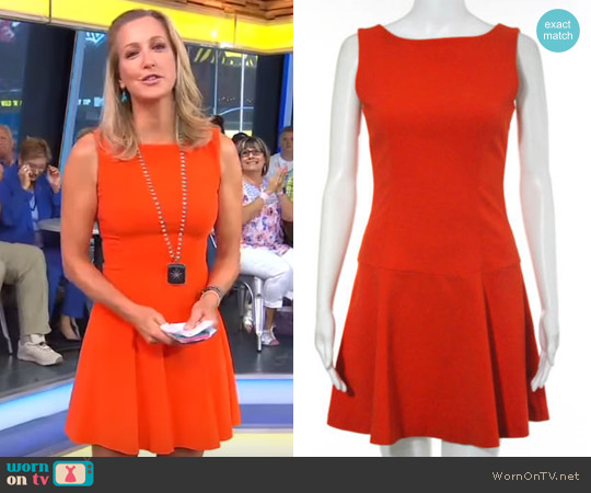 Zara Fit & Flare Dress worn by Lara Spencer on Good Morning America