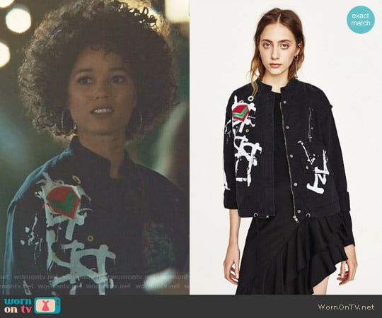 Zara Printed Parka worn by Maia Roberts (Alisha Wainwright ) on Shadowhunters