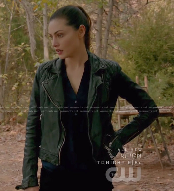 Hayley’s black moto jacket on The Originals