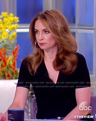 Jedediah’s black short sleeved top on The View