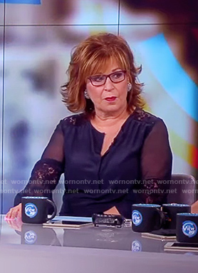 Joy’s blue silk panel top on The View
