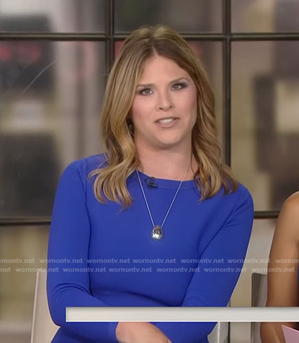 Jenna’s blue diamond laser-cut knit dress on Today