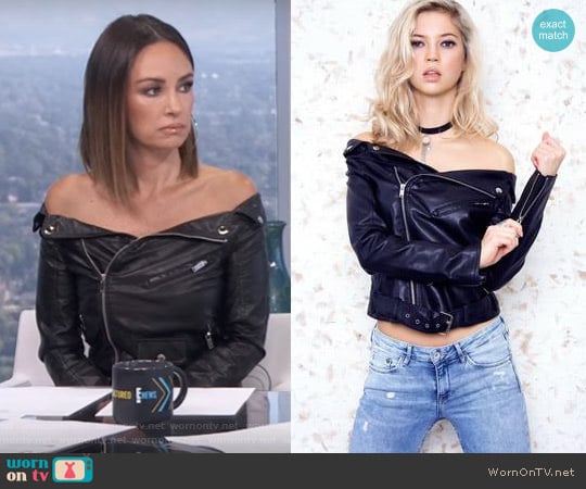 Blue Mink Chrissy Jacket worn by Catt Sadler on E! News