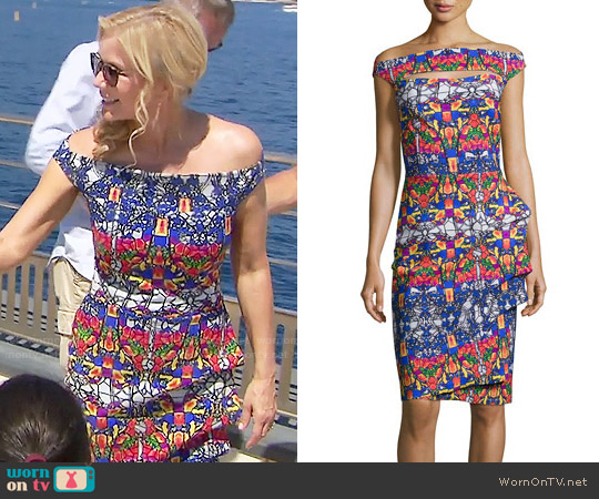 by La Petite Robe di Chiara Boni Liberty Glass Print Dress worn by Brooke Logan (Katherine Kelly Lang) on The Bold and the Beautiful