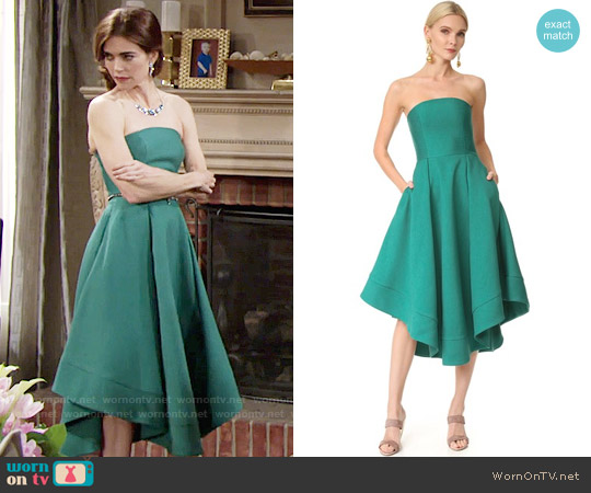 C/MEO Collective Wild Fire Dress worn by Victoria Newman (Amelia Heinle) on The Young and the Restless