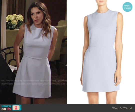 French Connection Sundae Dress in Salt Water worn by Chloe Mitchell (Elizabeth Hendrickson) on The Young and the Restless
