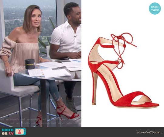 Gianvito Rossi Darcy Sandals worn by Catt Sadler on E! News
