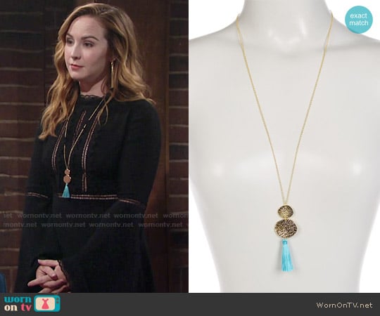 Gorjana Phoenix Necklace worn by Mariah Copeland (Camryn Grimes) on The Young and the Restless