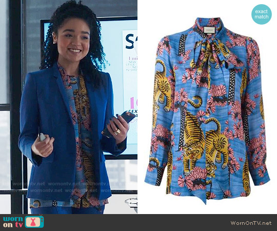 Gucci Bengal Blouse worn by Kat Edison (Aisha Dee) on The Bold Type