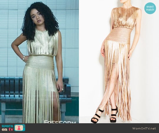 WornOnTV: Kat's gold strappy gown on The Bold Type | Aisha Dee | Clothes and Wardrobe from TV WornOnTV: Kat's gold strappy gown on The Bold Type | Aisha Dee | Clothes and Wardrobe from TV