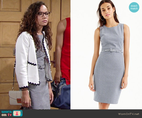 J.Crew Belted Gingham Dress worn by Mattie Ashby (Lexie Stevenson) on The Young and the Restless