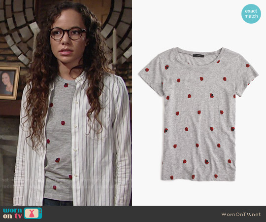 J.Crew Ladybug T-shirt worn by Mattie Ashby (Lexie Stevenson) on The Young and the Restless