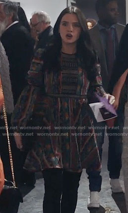 Jane’s floral striped print dress on The Bold Type