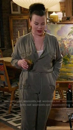 Maggie’s utility jumpsuit on Younger