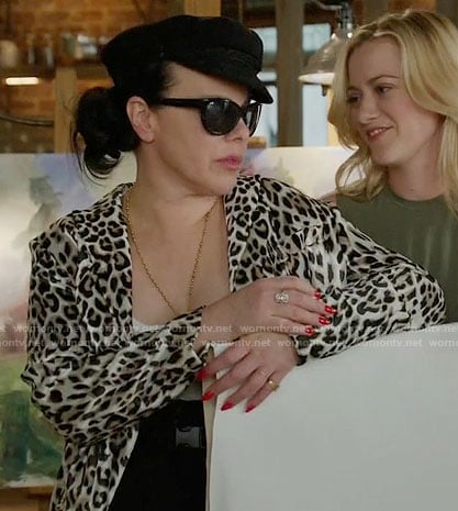 Maggie’s leopard print coat on Younger