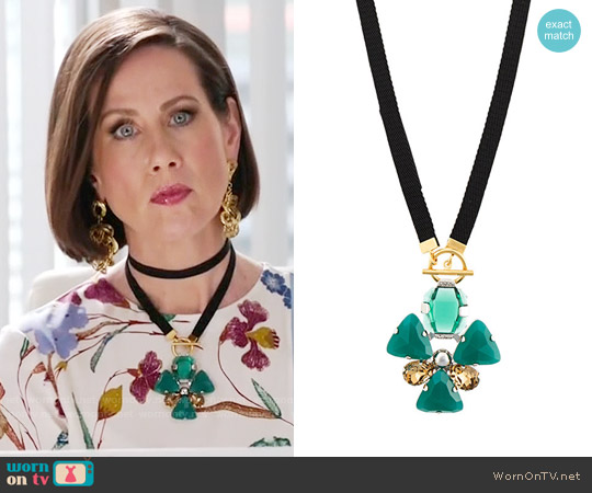 Marni Clover Motif Necklace worn by Diana Trout (Miriam Shor) on Younger
