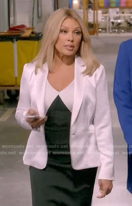 Maxine’s black and white colorblock dress on Daytime Divas