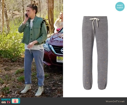 Monrow Stardust Sweatpants worn by Liza Miller (Sutton Foster) on Younger