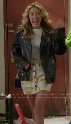 Montana’s banana print skirt on Younger