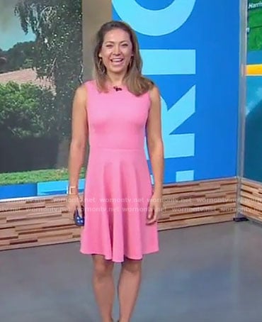 Ginger’s pink sleeveless dress on Good Morning America