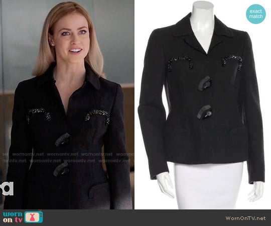 Prada Embellished Wool Blazer worn by Katrina Bennett (Amanda Schull) on Suits
