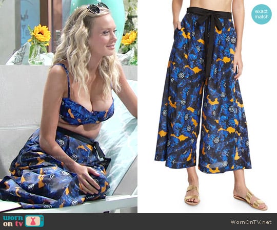 Proenza Schouler Poppy Palazzo Coverup Pants worn by Abby Newman (Melissa Ordway) on The Young and the Restless