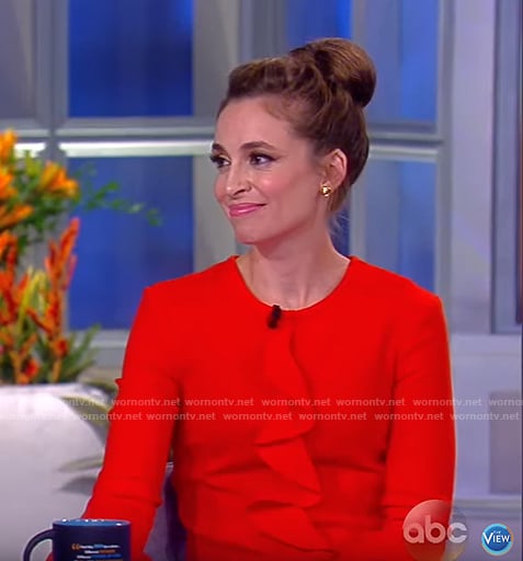 Jedediah’s red ruffled mini dress on The View