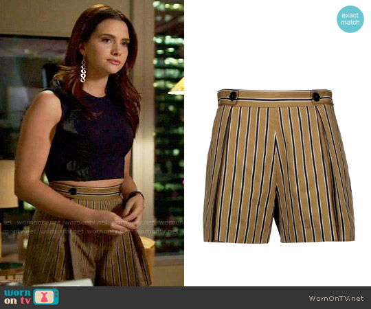 Sandro Pendy Striped Shorts worn by Jane Sloan (Katie Stevens) on The Bold Type