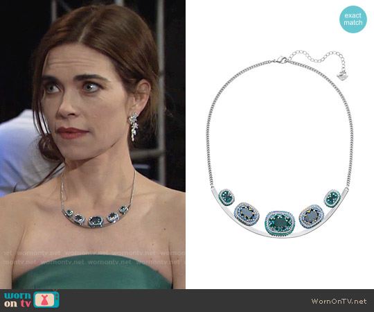 Swarovski Gaia Necklace worn by Victoria Newman (Amelia Heinle) on The Young and the Restless