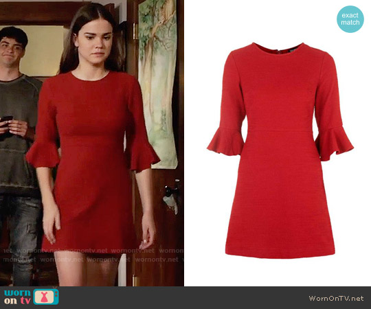 Topshop Fluted Sleeve Dress worn by Callie Jacob (Maia Mitchell) on The Fosters