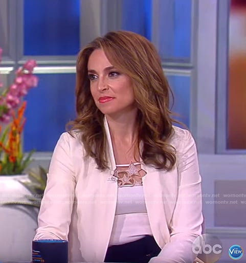 Jedediah’s white star inset bodysuit on The View