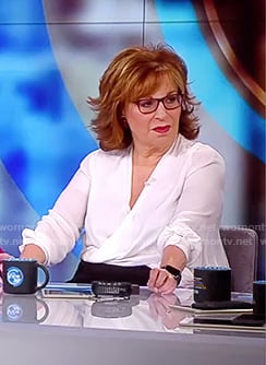 Joy’s white v neck blouse on The View