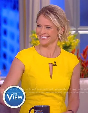 Sara’s yellow cutout dress on The View