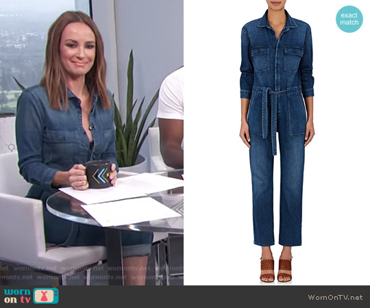 3x1 Elsa Denim Belted Jumpsuit worn by Catt Sadler on E! News