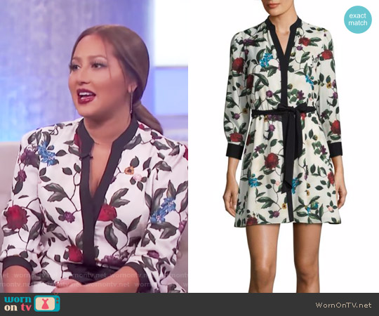Alice + Olivia Brooklynn Floral Dress worn by Adrienne Houghton on The Real