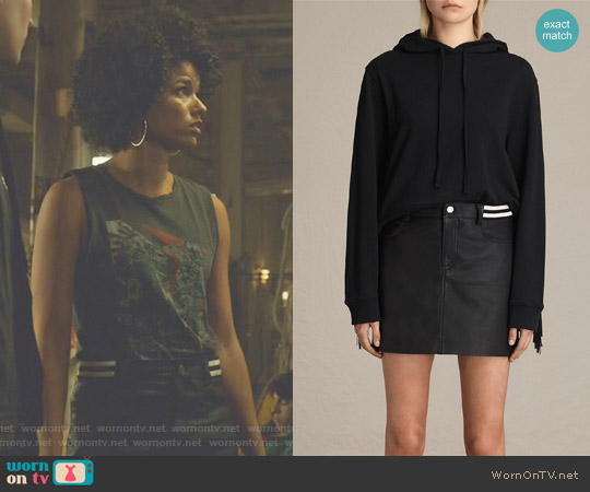 All Saints Holbeck Rib Skirt worn by Maia Roberts (Alisha Wainwright ) on Shadowhunters