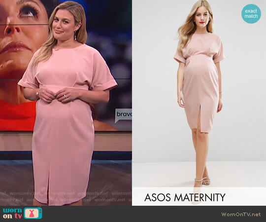 Asos Smart Dress with Split Front worn by Carissa Loethen Culiner on E! News