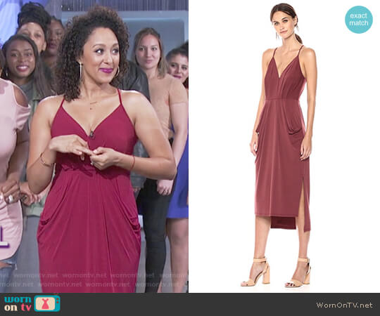 BCBGeneration Faux Wrap Dress worn by Tamera Mowry on The Real