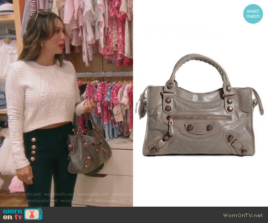 Balenciaga Small City Bag worn by Kelly Dodd on The Real Housewives of Orange County