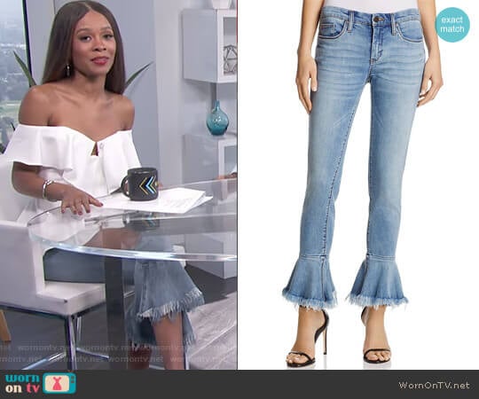 BlankNYC Flare-Cuff Jean worn by Zuri Hall on E! News